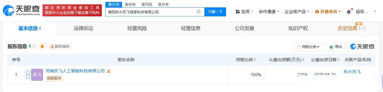 注册资本2000万人民币,经营范围包括人工智能行业应用系统集成服务